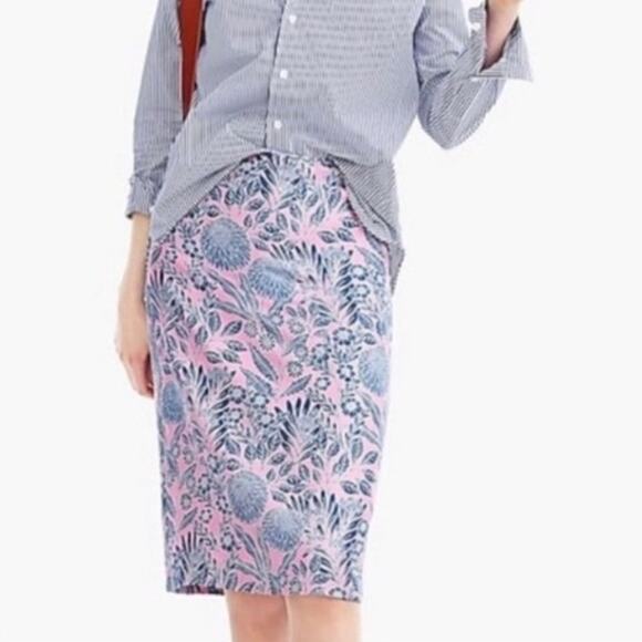 J. Crew X Abigail Borg Printed Silk Slip Skirt - Picture 1 of 7